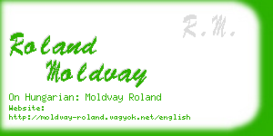 roland moldvay business card